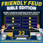 Bible Friendly Feud Game, PowerPoint Game, Christian Activities for Bible Study & Youth Group Games