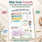 Bible Study Printable, Daily Bible Study Guide And Journal