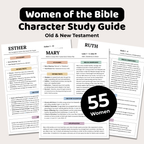 Women of the Bible, Character Study Guide,  Old & New Testament, 55 Women