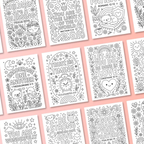 200 Bible Verse Coloring Pages, Coloring for Kids & Adults, Instant Download