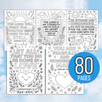 Kids Bible Verse Coloring Pages, Christian Coloring Pages, Instant Download