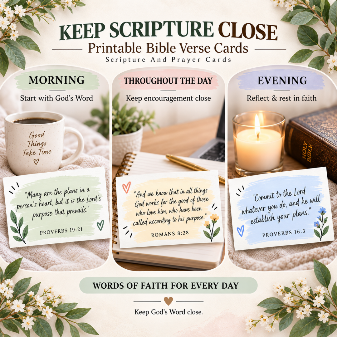 Printable Bible Verse Cards, Scripture And Prayer Cards