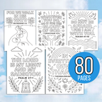 Kids Bible Verse Coloring Pages, Christian Coloring Pages, Instant Download