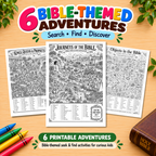 Search And Find Bible Game, Christian Activity For Kids