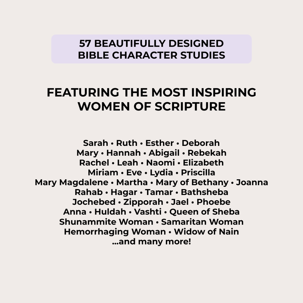 Women of the Bible, Character Study Guide,  Old & New Testament, 55 Women