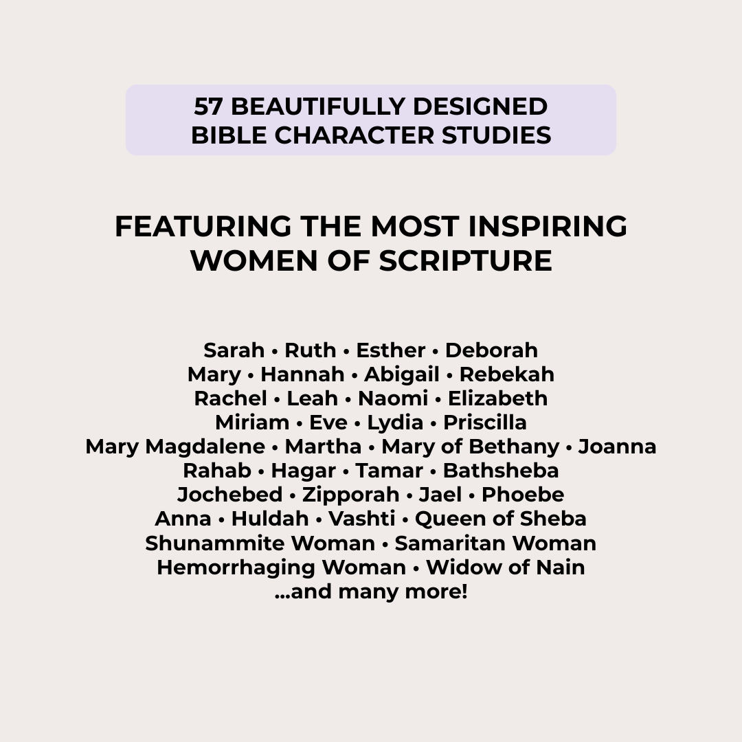 Women of the Bible, Character Study Guide,  Old & New Testament, 55 Women