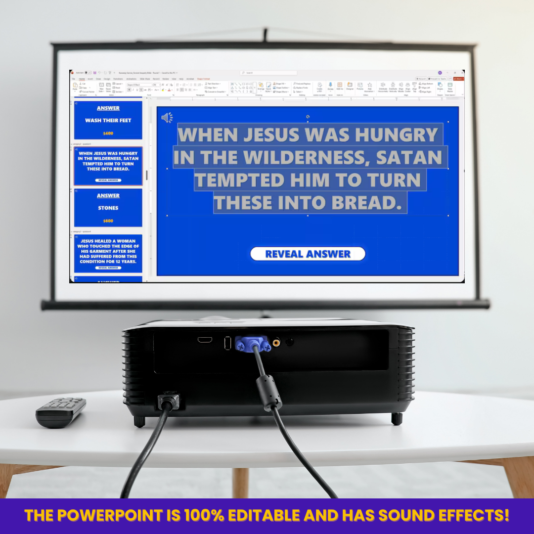 Bible Jeoparty Game, Bible Trivia Questions, Youth & Adult-Approved