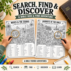 Search And Find Bible Game, Christian Activity For Kids