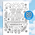Kids Bible Verse Coloring Pages, Christian Coloring Pages, Instant Download