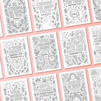 200 Bible Verse Coloring Pages, Coloring for Kids & Adults, Instant Download
