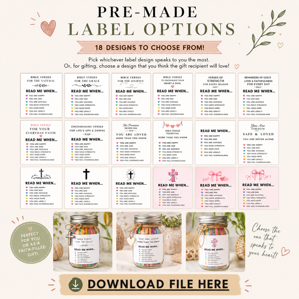 DIY Bible Verses Jar for Emotions, Color Coded Bible Verses