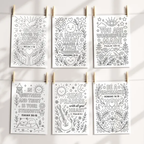 200 Bible Verse Coloring Pages, Coloring for Kids & Adults, Instant Download