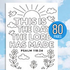 Kids Bible Verse Coloring Pages, Christian Coloring Pages, Instant Download