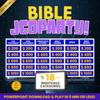 Bible Jeoparty Game, Bible Trivia Questions, Youth & Adult-Approved