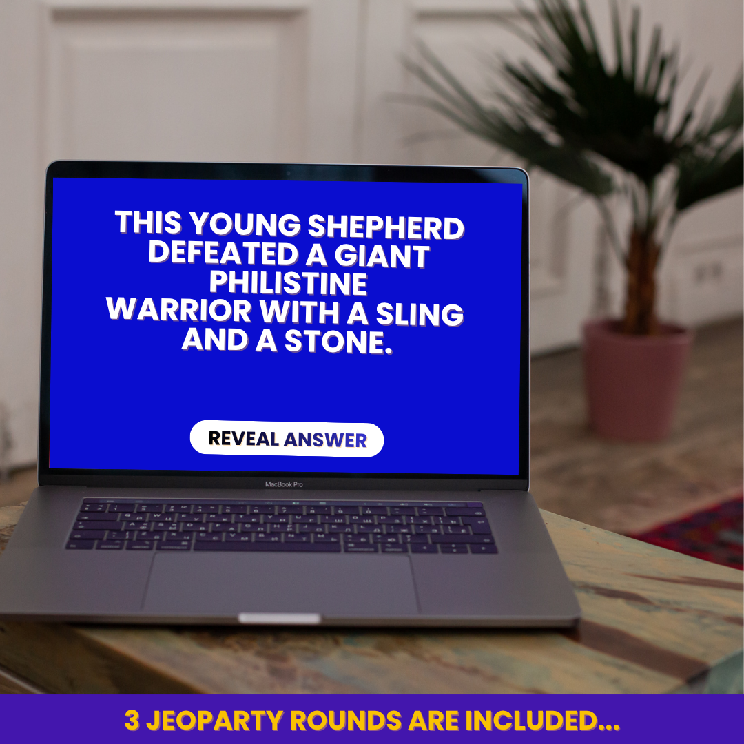 Bible Jeoparty Game, Bible Trivia Questions, Youth & Adult-Approved